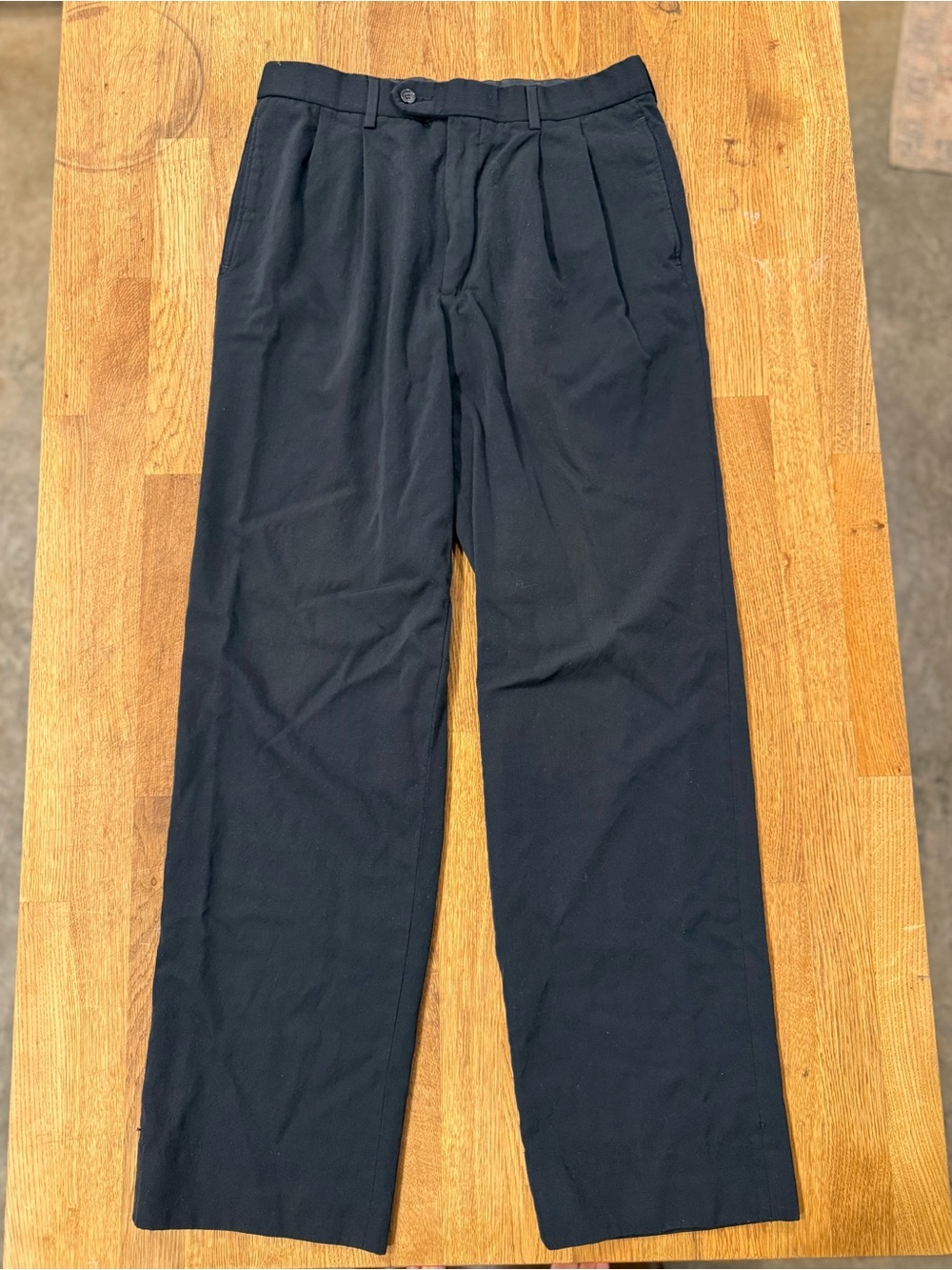 Brooks Brothers Black Pleated Dress Trousers